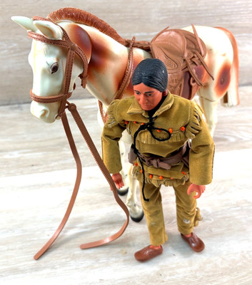 Vintage 1973 Gabriel Toys TONTO & SCOUT Action Figures Set of 2