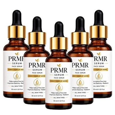 (PACK 5) PRMR Face Serum for Early Signs Aging Hydrating Smoothing Facial Serum