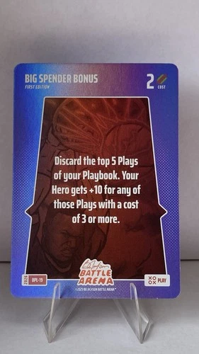 Big Spender Bonus 2026 Bo Jackson Battle Arena Bonus Play Card BPL-19