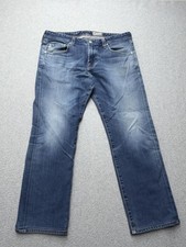 AG Matchbox Jeans Mens 33x29 Blue Slim Straight Fit Denim 360 Stretch USA