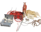 Vintage Marx Johnny West Covered Wagon w/ Horse, Harness and Box - 1967