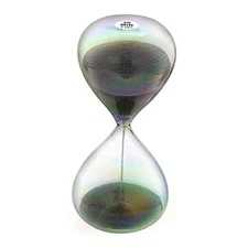 Hourglass 30 Minute Sand Timer with 7 Colored Glass & 30 min Colorful Black