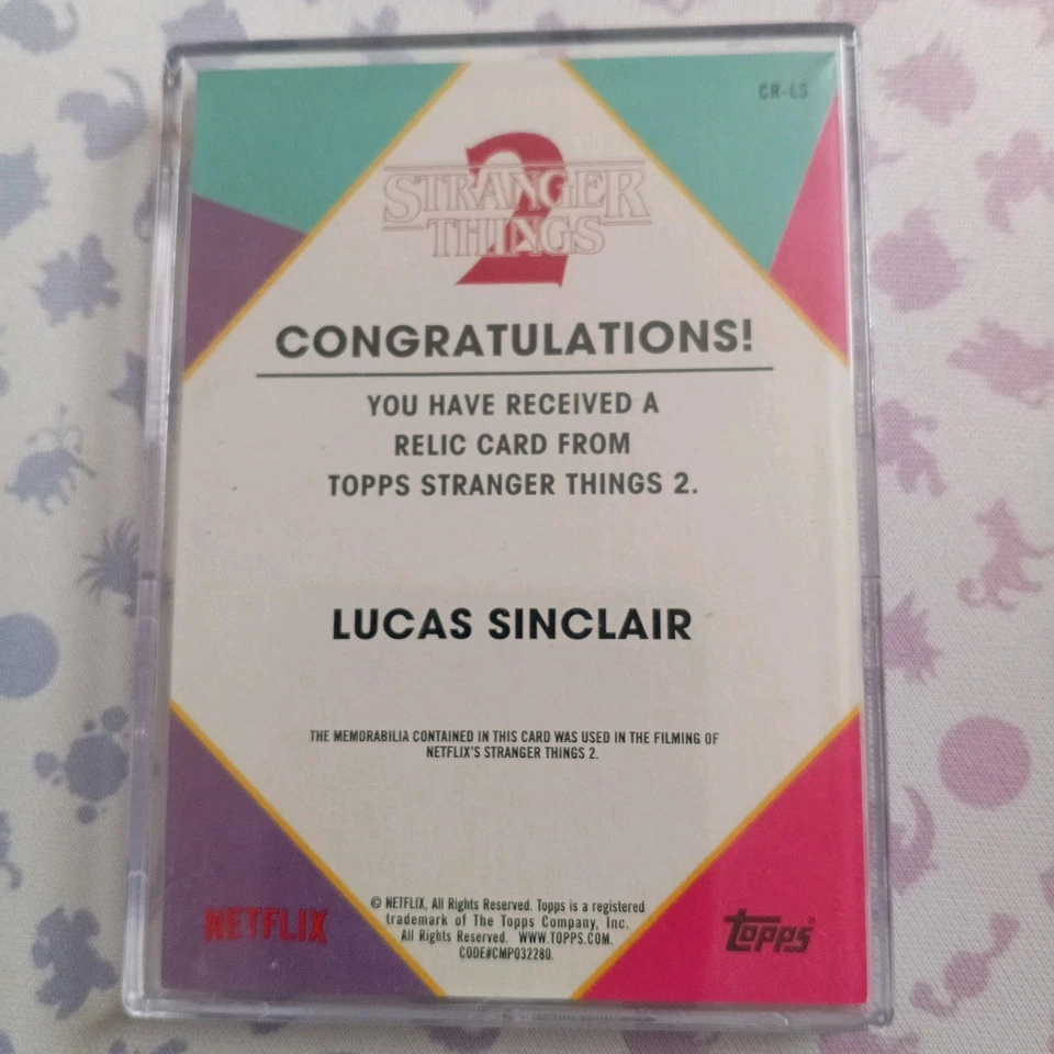 2019 Stranger Things Season 2, Lucas Costume Relic Card  in protector  - Image 3 of 4