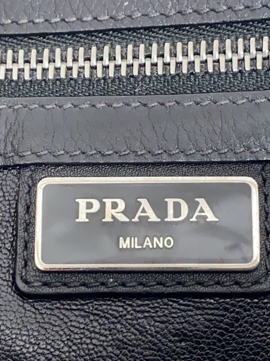 PRADA Second Bag Leather BLK Solid VR0052 - image 5