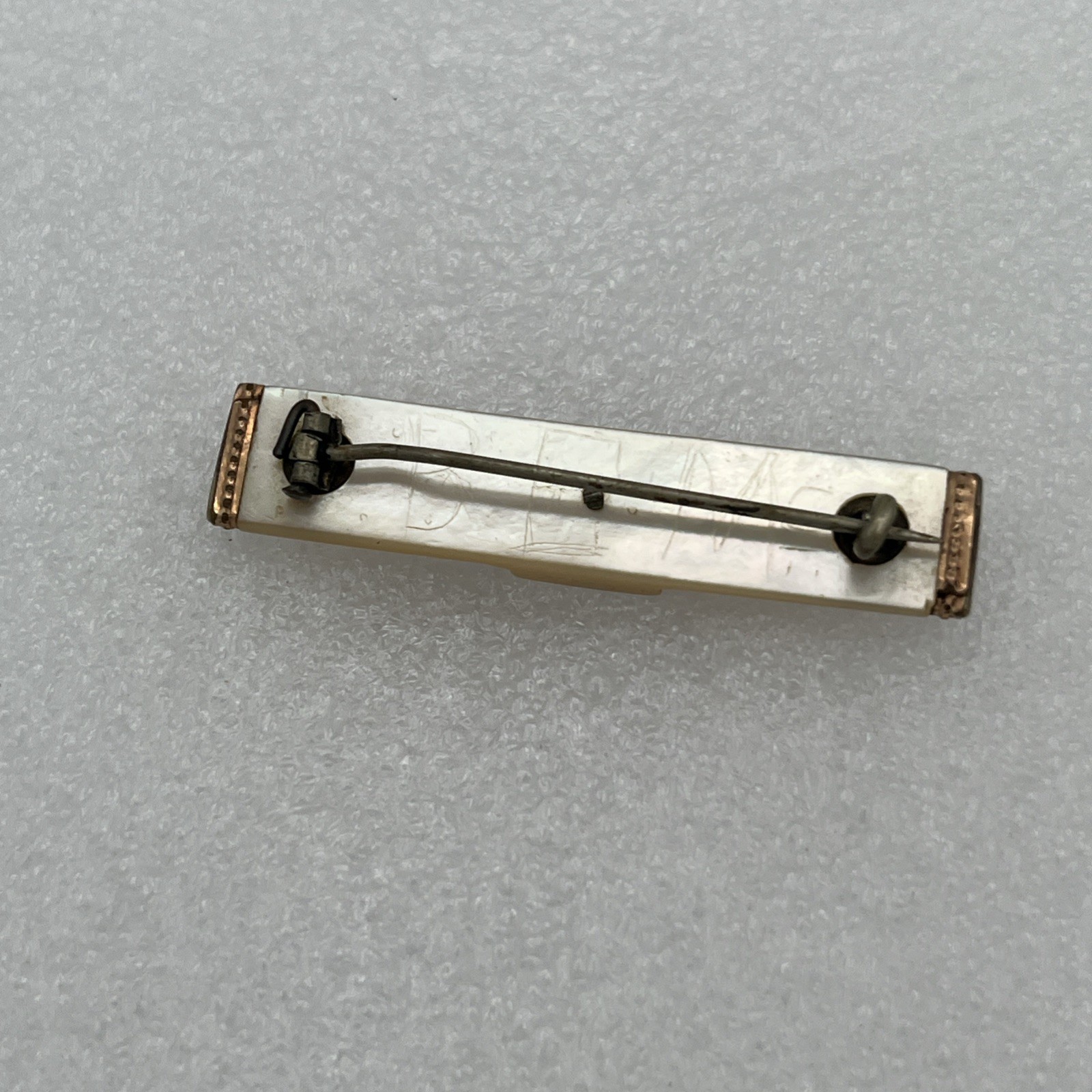 Mid Century Pin Leaf Pattern Central Gem Rectangu… - image 2