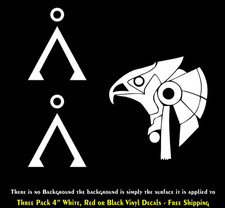 Egyptian Horus  Stargate Three Pack 4" Vinyl Decals Car Window Any Flat Surface