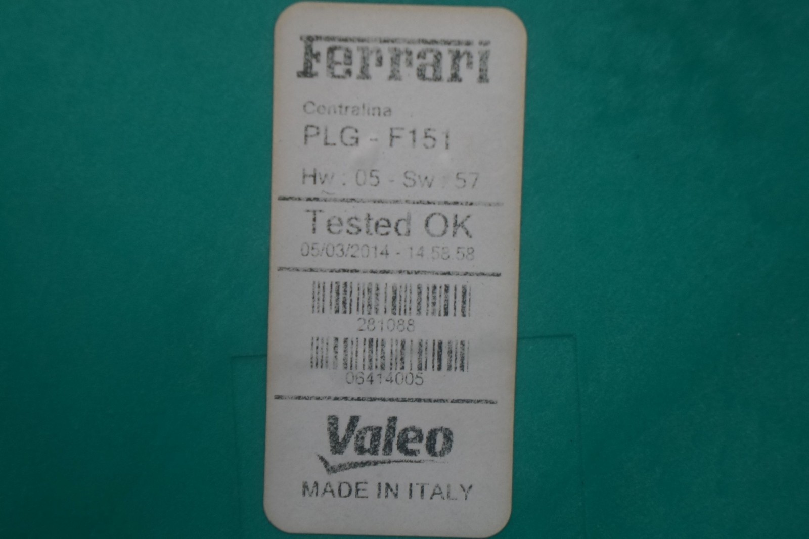 Rear Trunk Deck Lid Lift Gate Control Module 281088 OEM Ferrari FF 2014 *Note
