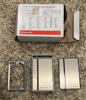 Vintage Honeywell Tradeline T651A 1269 Heat Cool Thermostat