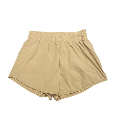 Real Essentials Womens Pull On Active Shorts with Pockets Medium Size Camel