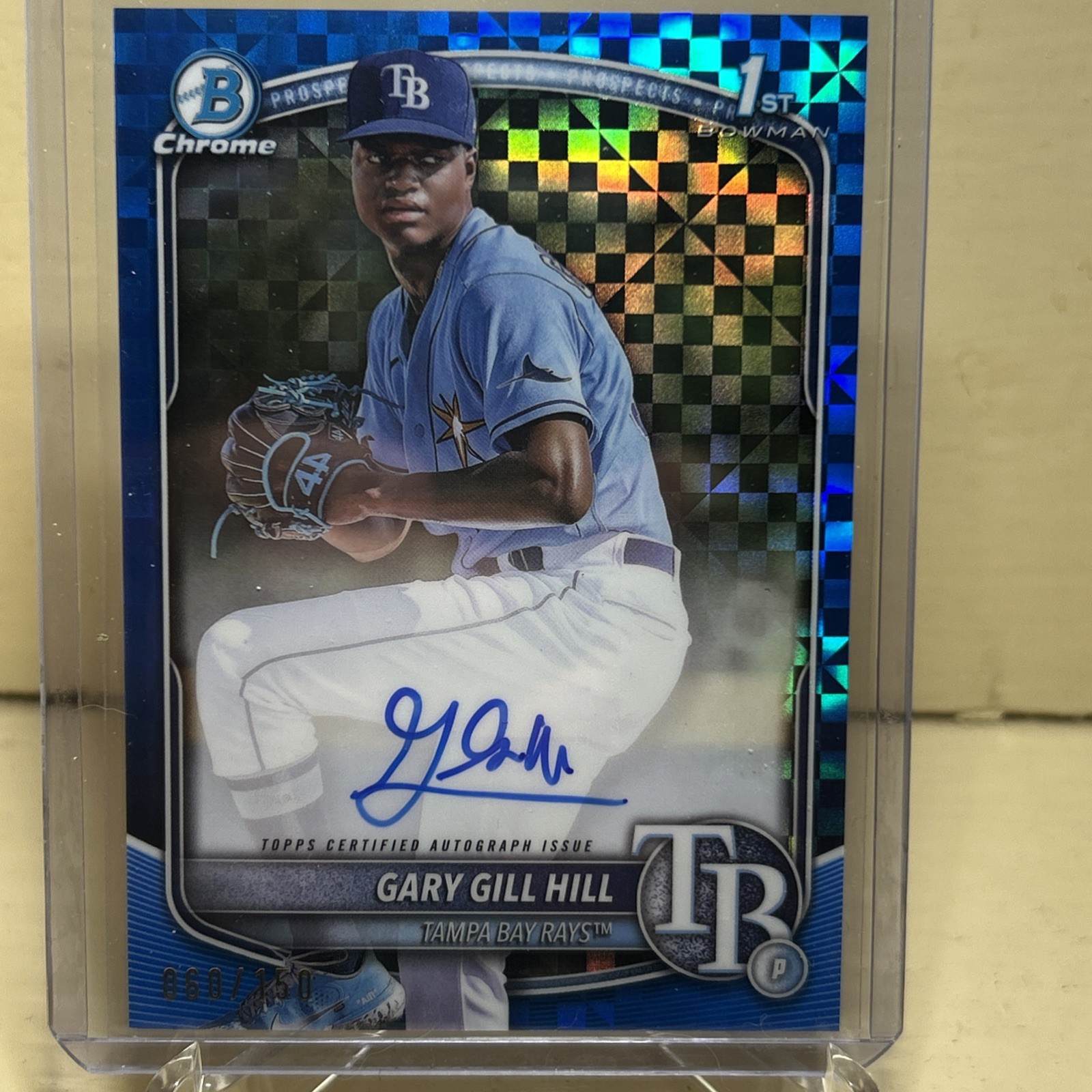 Gary Gill Hill 2025 Bowman 1st Chrome Prospect Auto Blue X-Fractor /150 #CPA-GG