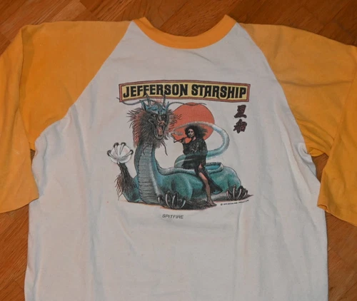 JEFFERSON STARSHIP 70's Concert Tour raglan jerse 1970s vintage concert t-shirt, vintage, single stitch, B+ condition