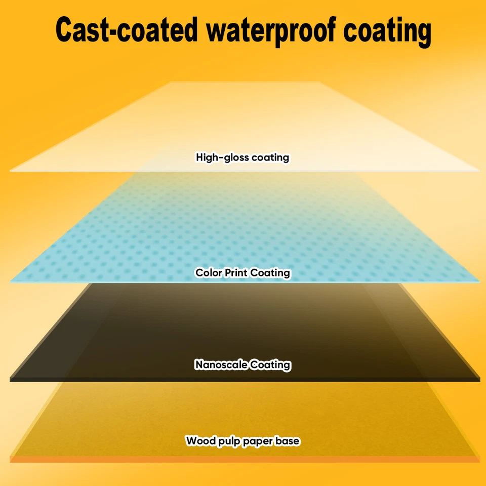 200 Hojas 8 x 10" Ultra Premium Alto Brillo Inyección de Tinta Papel Fotográfico Secado Rápido 230g Foto 3 de 4