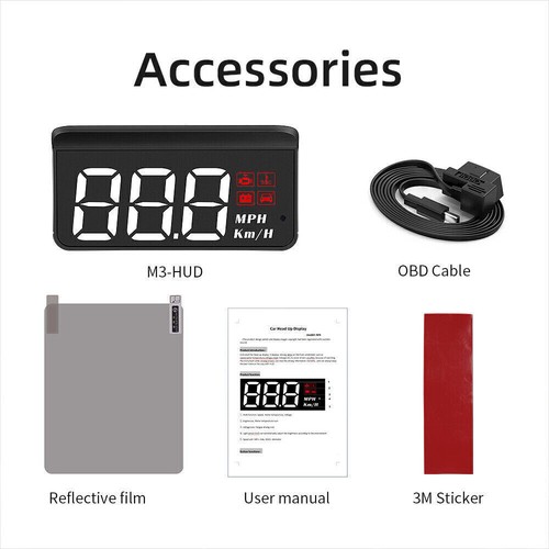 Car HUD Vehicle Modified Portable OBD High-definition Display LED Backlight - Picture 9 of 10
