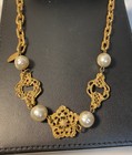 Vintage Miriam Haskell Baroque Pearls Gold Tone Necklace * 36 INCHES * AUTHENTIC — photo 5