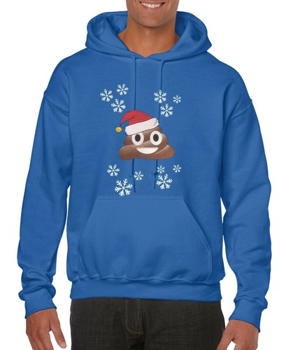 Feliz Navidad Caca Divertido Emoj Colores Surtidos Unisex Sudaderas con Capucha S-3XL - Imagen 6 de 7