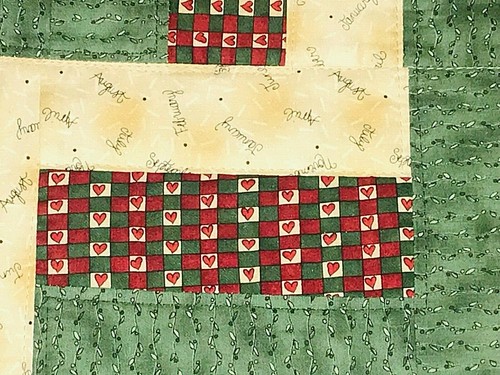 2003 Handmade Quilt Split Rail Fence Quilt 44" x 40" - Picture 11 of 12