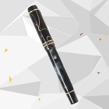 New Kaigelu 316 Resin Celluloid Black Fountain Pen EF/F Nib Writting Ink PenaHvs