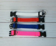 Dog Pet ID Tag Holder for 1" or 1.5" wide dog collar Add Remove Dog tags quckly