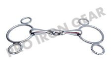 SHOW JUMPING HORSE ELEVATOR BIT SNAFFLE WITH OVAL LINK STAINLESS STEEL  SOLID 