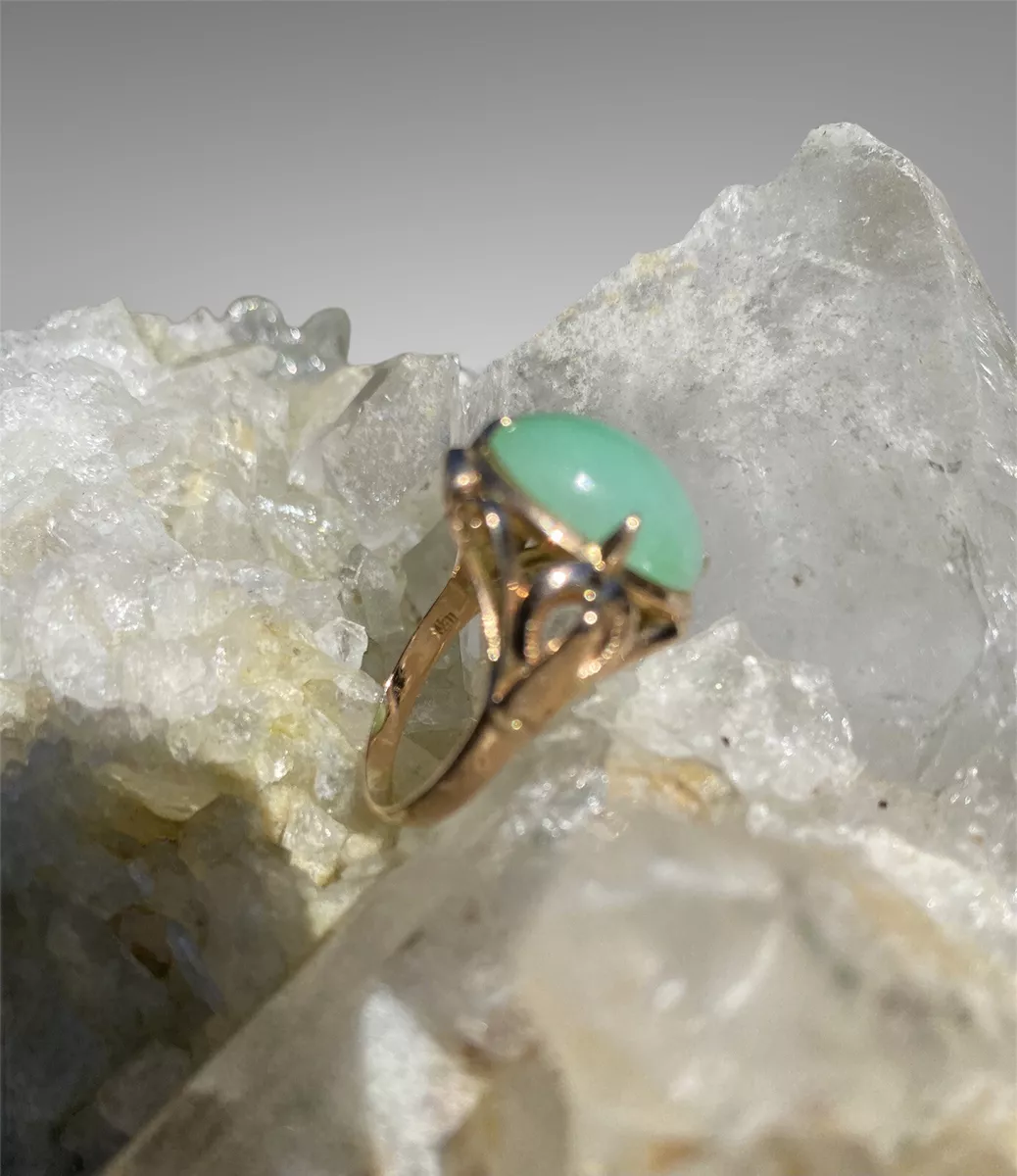 18k Gold Jadeite Jade Cocktail Ring