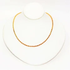 14K Solid Gold Twist Rope Chain Necklace 17.5" 2mm 7.6g Rope Chain Fine Jewelry 
