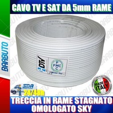 1 mt DI CAVO OMOLOGATO SKY MICROTEK H21 IN RAME PER TV E SAT D. 5mm CLASSE B