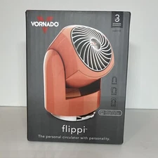 New Vornado Flippi Fan Melon/Orange Two Speed V6 Personal Air Circulator