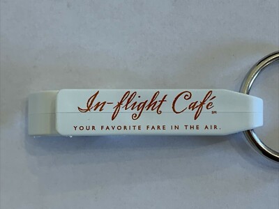 Rare Vintage Lufthansa Airlines In Flight Cafe Key Ring Bottle Opener 