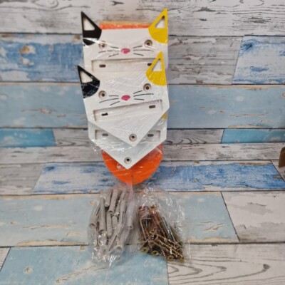 Yangbaga 3er Set Kletter Katzenregale Stufen drinnen Kätzchen Katzen Neu im Karton orange