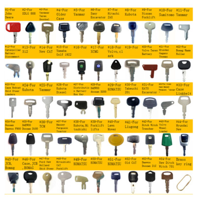 mici‼️ 100pk Heavy Construction Equipment Ignition Keys Set For CAT