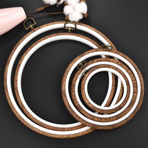 1pc Plastic Embroidery Hoop Rings Round Bamboo Frame Hoops Cross Stitch Crafts S - Picture 2 of 24