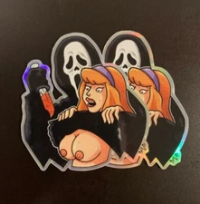 Scream Sticker Set (2) Ghostface & Daphne Stickers Horror Mashup Sexy Girl