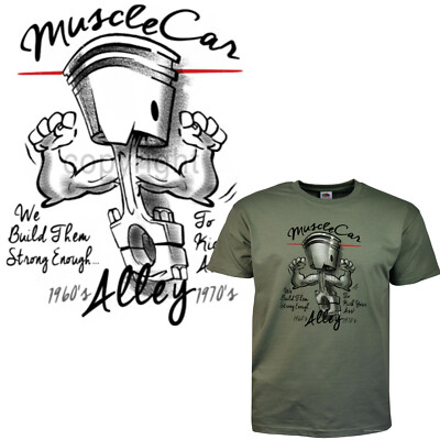 T-Shirt Herren american Musclecar Tuning Custom US-Car Motto Comicstil *1068