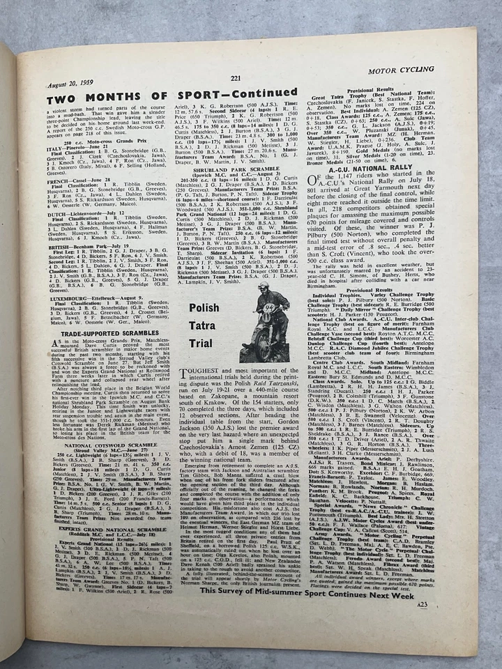 Motorcycling Magazine - 20 August 1959 - Ulster GP, Berkeley 3 Wheeler, Flying C - Image 4 of 4