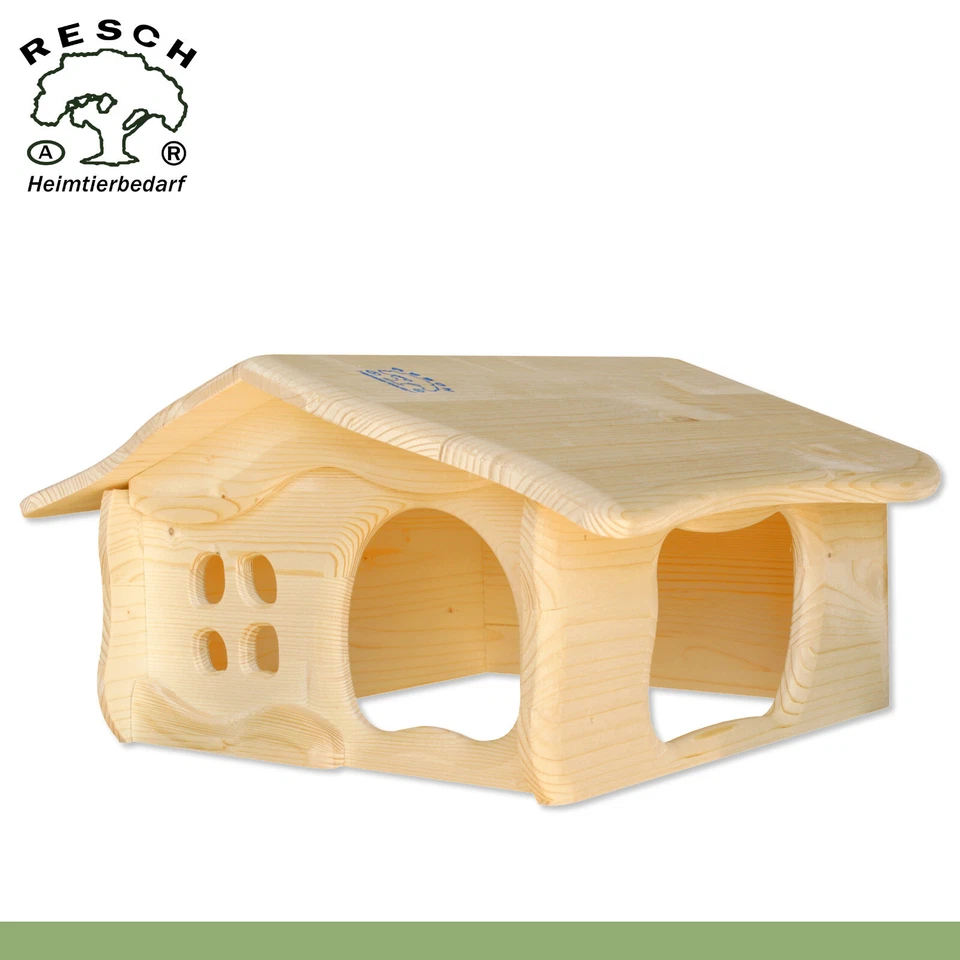 Resch 21 Refugio Matterhorn Rata Degu Cobaya Madera de Abeto Artesanal - Imagen 3 de 4
