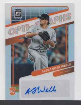 ALEXANDER WELLS : MLB - 2022 DONRUSS OPTIC -OPTI-GRAPHS  PRIZM RC -CARD # OG-AW