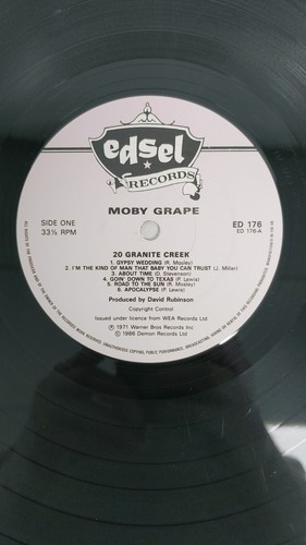 Moby Grape – 20 Granite Creek 1986 Vinyl LP 33 RPM Edsel Records – ED 176 - Picture 6 of 9