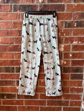 Lands End Boys 10 Blue Sled Dogs Snow Sledding Pajama Pants