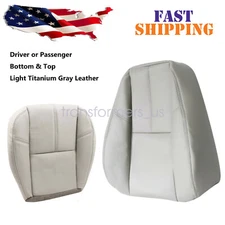 Leather Replacement Seat Cover Bottom And Top Gray For 2007-2014 GMC Yukon XL