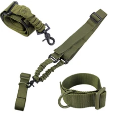 Tactical Single Point Rifle Sling Gun Strap with D-Ring Adapter ButtStock Sling