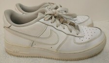 Nike Air Force 1 BG 314192-117 Triple White Shoes Boys Size 6Y