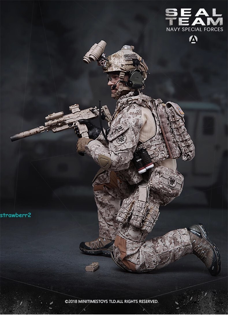 ミリタリー NAVE SEALS TEAM VI Navy Seal Team VI Art Figures - Machinegun