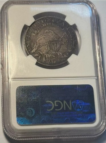 1827 square 2 50c Capped Bust Half Dollar NGC VF35 - Picture 2 of 4
