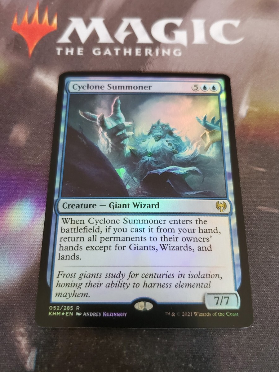 Cyclone Summoner 2x FOIL KHM MTG Kaldheim Rare MINT blue Cyclone Summoner 2x FOIL KHM MTG Kaldheim Rare MINT blue