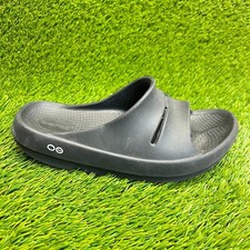 Oofos OOahh Womens Size 8 Black Beach Walking Outdoor Sport Slide Sandals