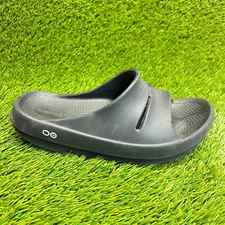 Oofos OOahh Womens Size 8 Black Beach Walking Outdoor Sport Slide Sandals