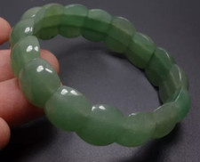 7.5" Handmade 100% Natural Emerald Green Aventurine Jade Bracelet Bangle