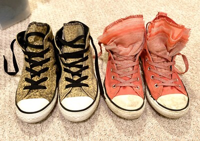 peach converse high tops