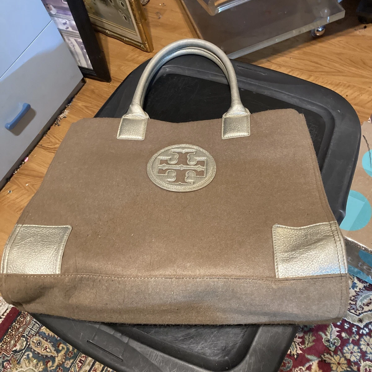 Tory burch top beige tote