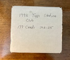 1992 Stadium Club Baseball Lot Of 177 Cards Nm, Numbers Between 302-895
